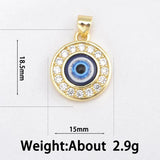 Copper Plated Pendants Enamel Turkey Greece Evil Eye Charms