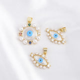 Copper Plated Pendants Enamel Turkey Greece Evil Eye Charms