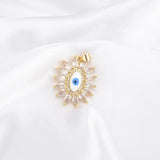 Copper Plated Pendants Enamel Turkey Greece Evil Eye Charms
