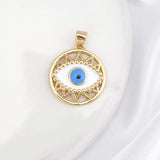 Copper Plated Pendants Enamel Turkey Greece Evil Eye Charms