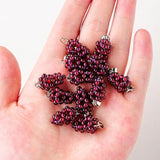 Garnet Stone Pendant Necklace Jewelry Rope Chain Choker