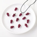Garnet Stone Pendant Necklace Jewelry Rope Chain Choker