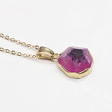 Reiki Chakra Stone Pendant Necklace Healing Quartz Flower Agate Crystal
