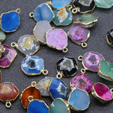 Reiki Chakra Stone Pendant Necklace Healing Quartz Flower Agate Crystal