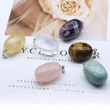 Natural Stone Pendant Big Quartz Pendulum Necklace
