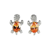 Silver Sea Tortoise Zircon Necklace for Women Girl