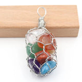 XSM 7 Chakras Reiki Crystal Pendant Necklace for Women