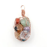 XSM 7 Chakras Reiki Crystal Pendant Necklace for Women