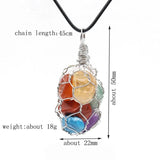 XSM 7 Chakras Reiki Crystal Pendant Necklace for Women