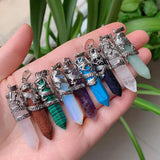 Dragon Pendants Hexagonal Pendulum Gem Stones Jewelry