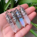 Dragon Pendants Hexagonal Pendulum Gem Stones Jewelry