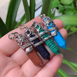 Dragon Pendants Hexagonal Pendulum Gem Stones Jewelry