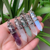 Dragon Pendants Hexagonal Pendulum Gem Stones Jewelry