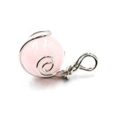 Wire Wrapped Pink Quartz Pendant for Necklace Making