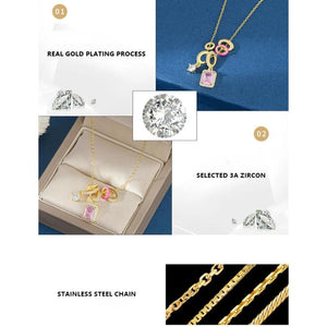 Zircon Geometric Pendant Necklace for Party Jewelry