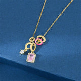 Zircon Geometric Pendant Necklace for Party Jewelry