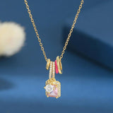 Zircon Geometric Pendant Necklace for Party Jewelry