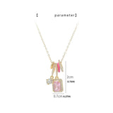 Zircon Geometric Pendant Necklace for Party Jewelry