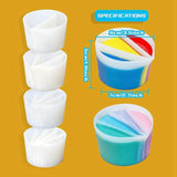 4 Chamber Split Cup for Paint Pouring - Fluid Art and Acrylic Pouring