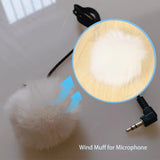 5mm Lapel Mic Furry Windscreen Wind Muff Soft Shield