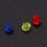 2000 Mixed Bicone Acrylic Tiny Spacers Beads 4x4mm