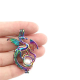 10PCS Dragon Pearl Cage Locket Aromatherapy Diffuser Pendants