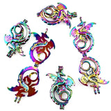 10PCS Dragon Pearl Cage Locket Aromatherapy Diffuser Pendants
