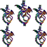 10PCS Dragon Pearl Cage Locket Aromatherapy Diffuser Pendants