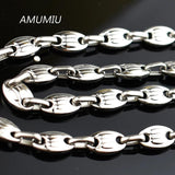 6mm Stainless Steel Cross Rosary Necklace, Christmas Religious Catholic Jewelry
