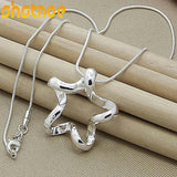 925 Silver Star Snake Chain Necklace 16-30 Inch