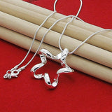 925 Silver Star Snake Chain Necklace 16-30 Inch