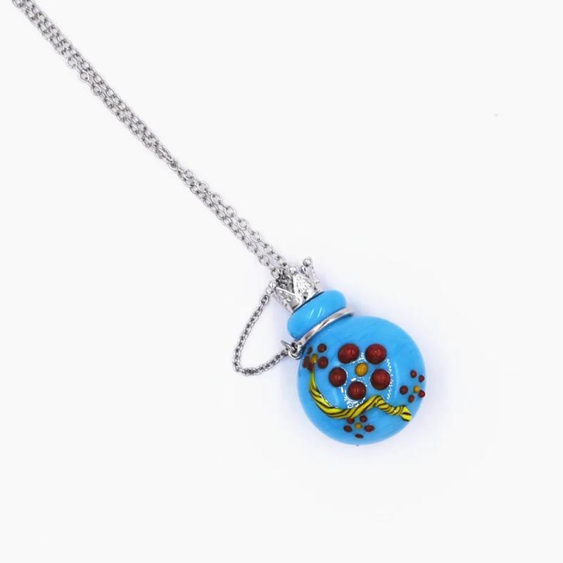 Refillable Essential Oil Aromatherapy Pendant Necklace