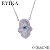 Shell beads pendant necklace hamsa eyes Pendant