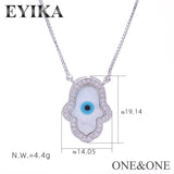 Shell beads pendant necklace hamsa eyes Pendant