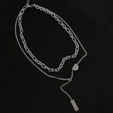 Stainless Steel Bead Necklace Light Clavicle Chain
