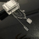 FORTUNE Chinese Character Double Layers Necklace