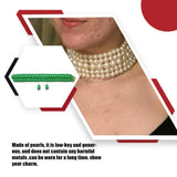 Vintage Pearl Necklace Short Choker Pendant Bridal Jewelry