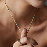 Adjustable Women's Beaded Necklace Choker Pendant