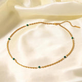 Adjustable Women's Beaded Necklace Choker Pendant