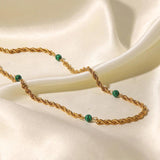 Adjustable Women's Beaded Necklace Choker Pendant