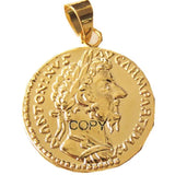 Marcus Aurelius Aureus Coin Pendant 168 AD Rome Plated Jewelry
