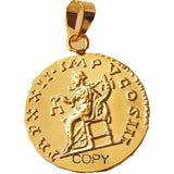 Marcus Aurelius Aureus Coin Pendant 168 AD Rome Plated Jewelry