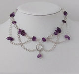 Fairy Elf Amethyst Layered Choker Necklace