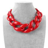 Woman Resin Necklace Chunky Choker Necklaces