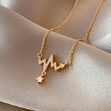 2021 EKG Pendant Necklace For Women Classic Party Accessories Gift