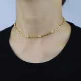 European Women Jewelry CZ Station Choker Necklace