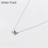 Tibetan Silver Mini Camera Pendant Set Chain Short Clavicle Chain