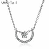 Uini-Tail Hot 925 Tibetan Silver Moon Star Necklace