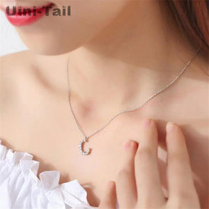 Uini-Tail 925 Tibetan Silver Moon Necklace