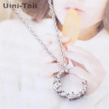 Uini-Tail 925 Tibetan Silver Moon Necklace